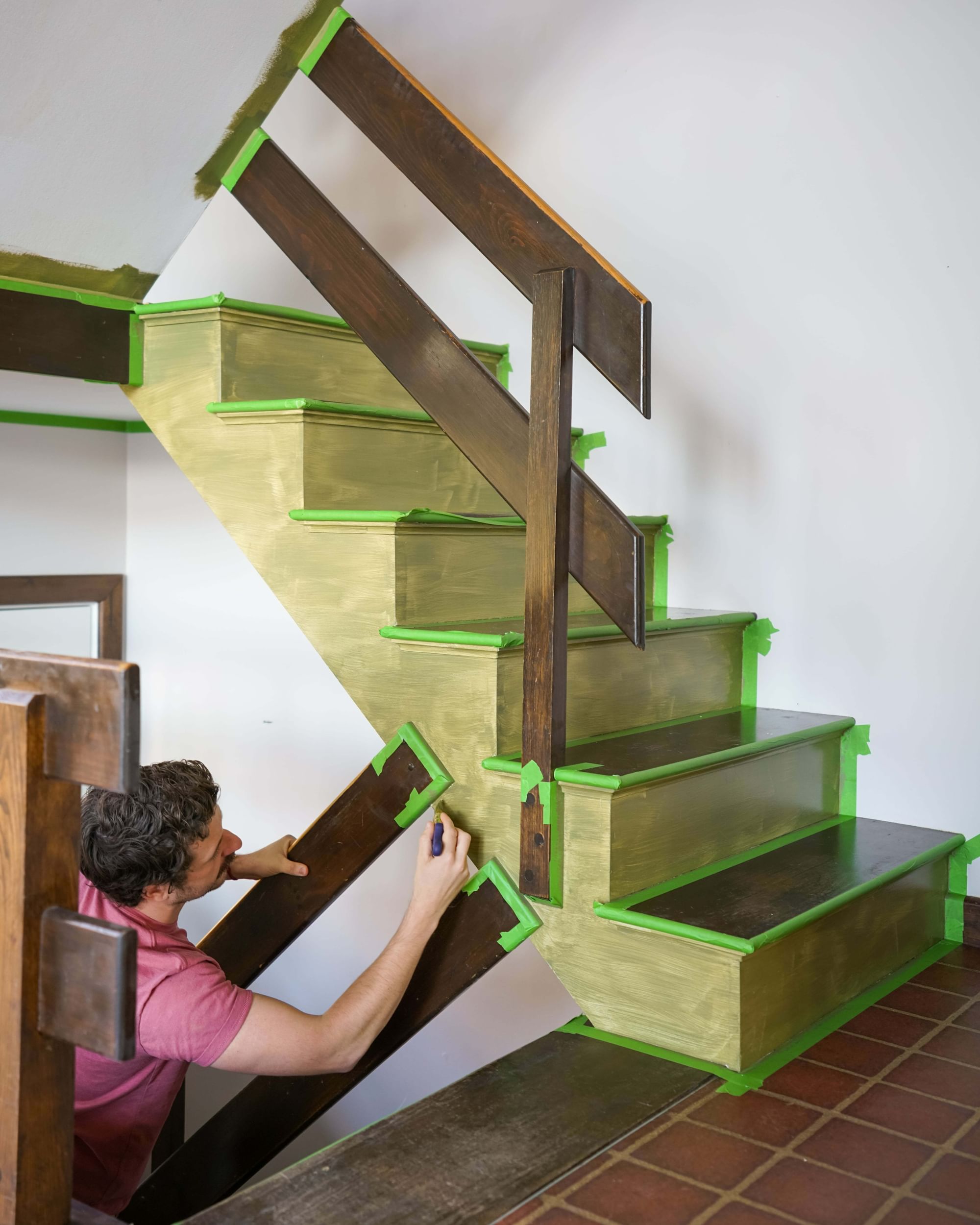 Masking off the stairs