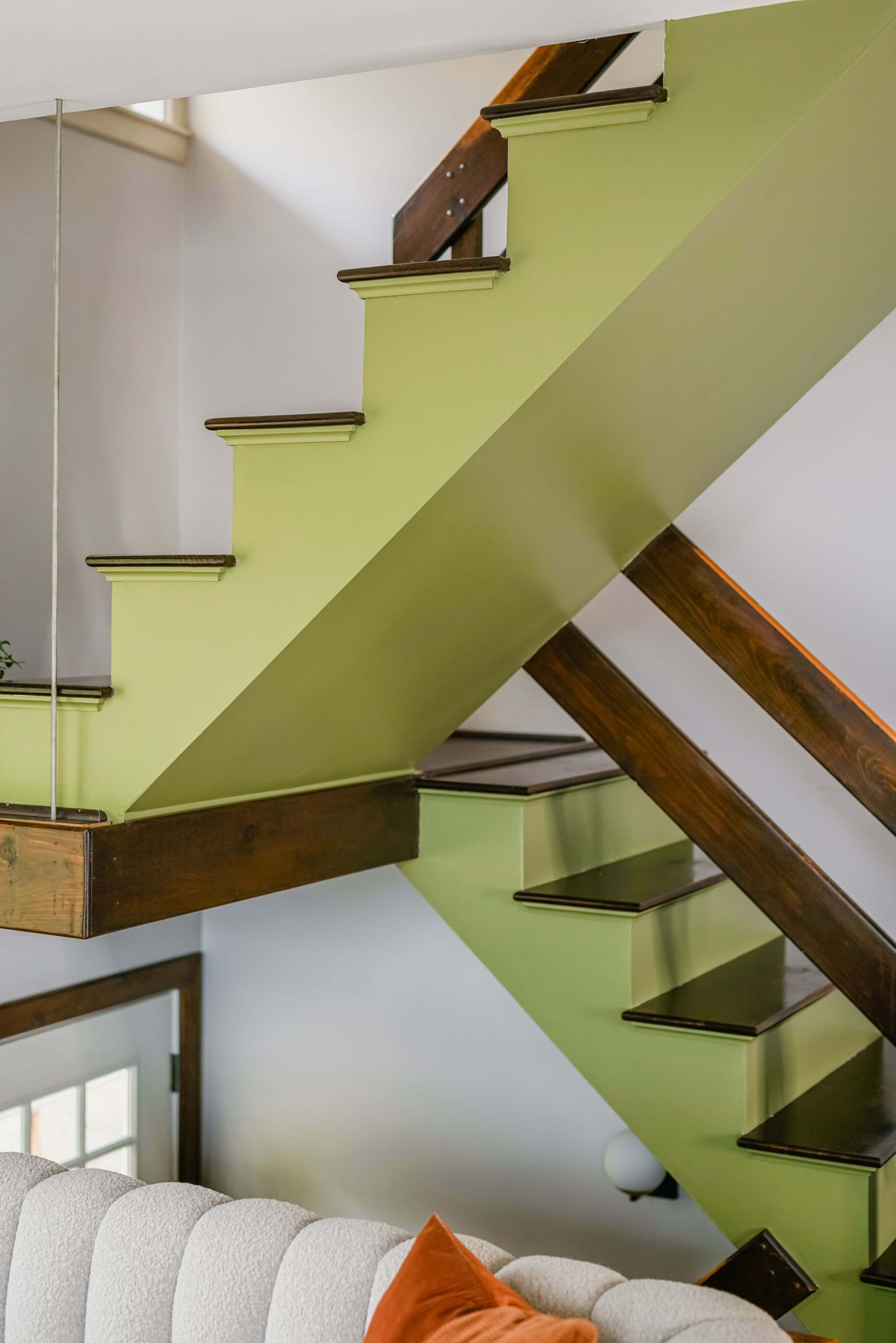 Stairs with tape removed