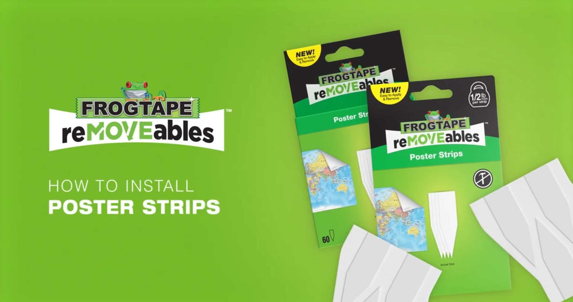 How to Install FrogTape reMOVEables Poster Strips