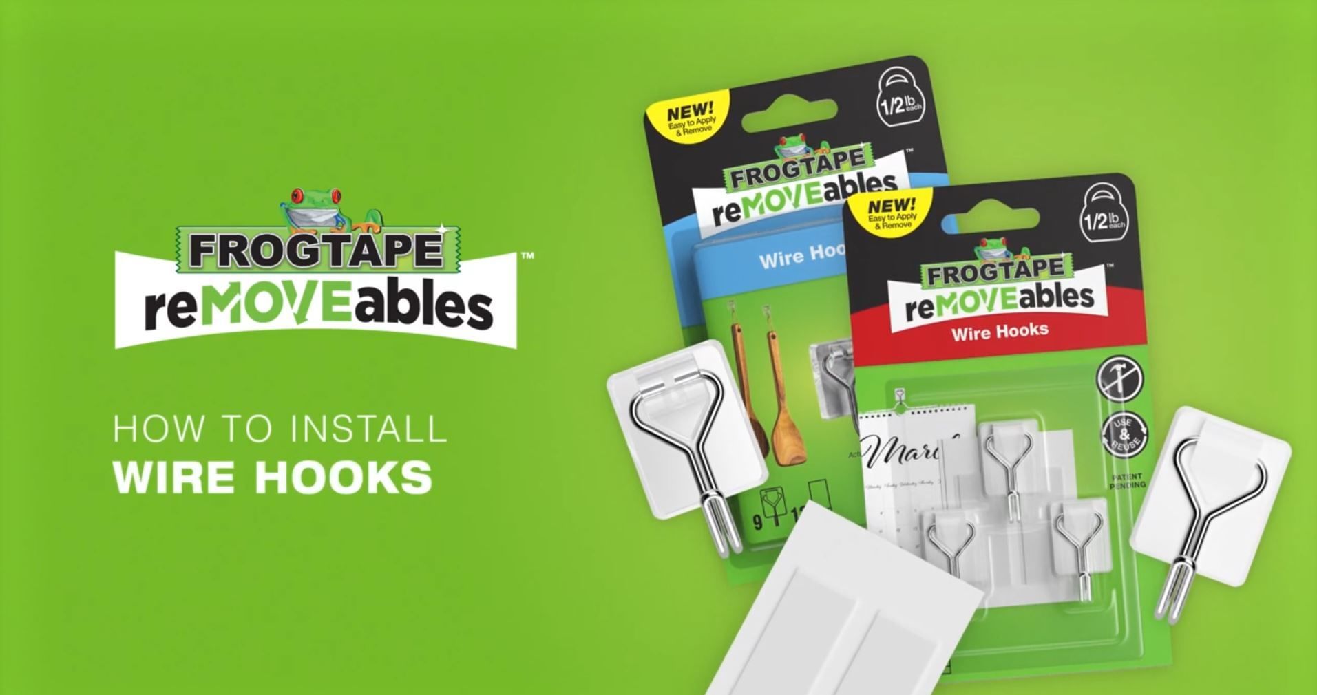 How to Install FrogTape reMOVEables Wire Hooks