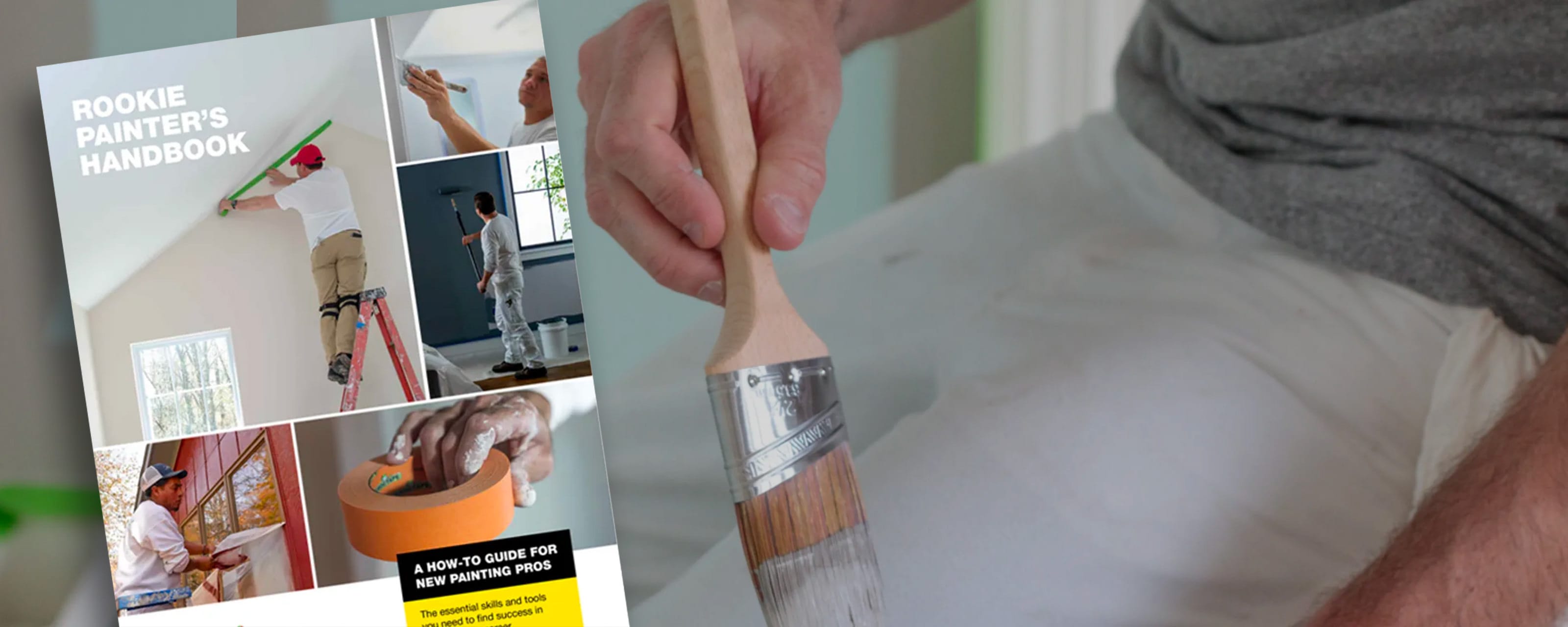 Rookie Painter's Handbook page featuring painters using FrogTape.