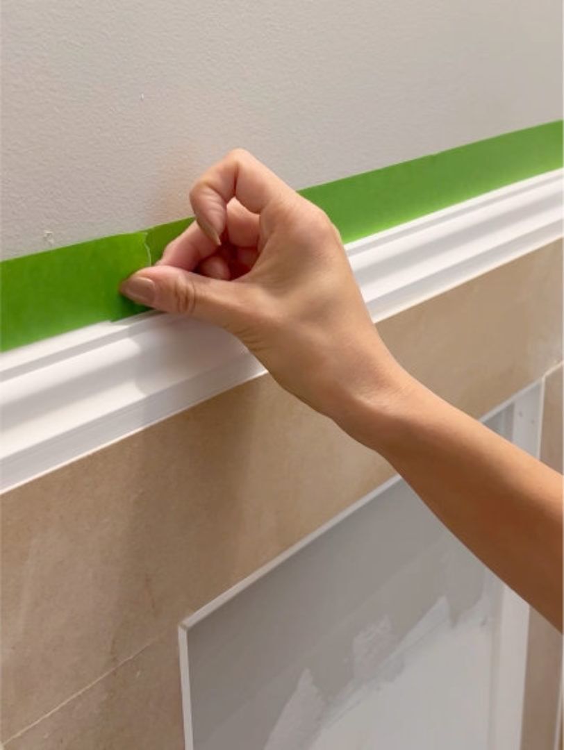 Taping off areas to protect